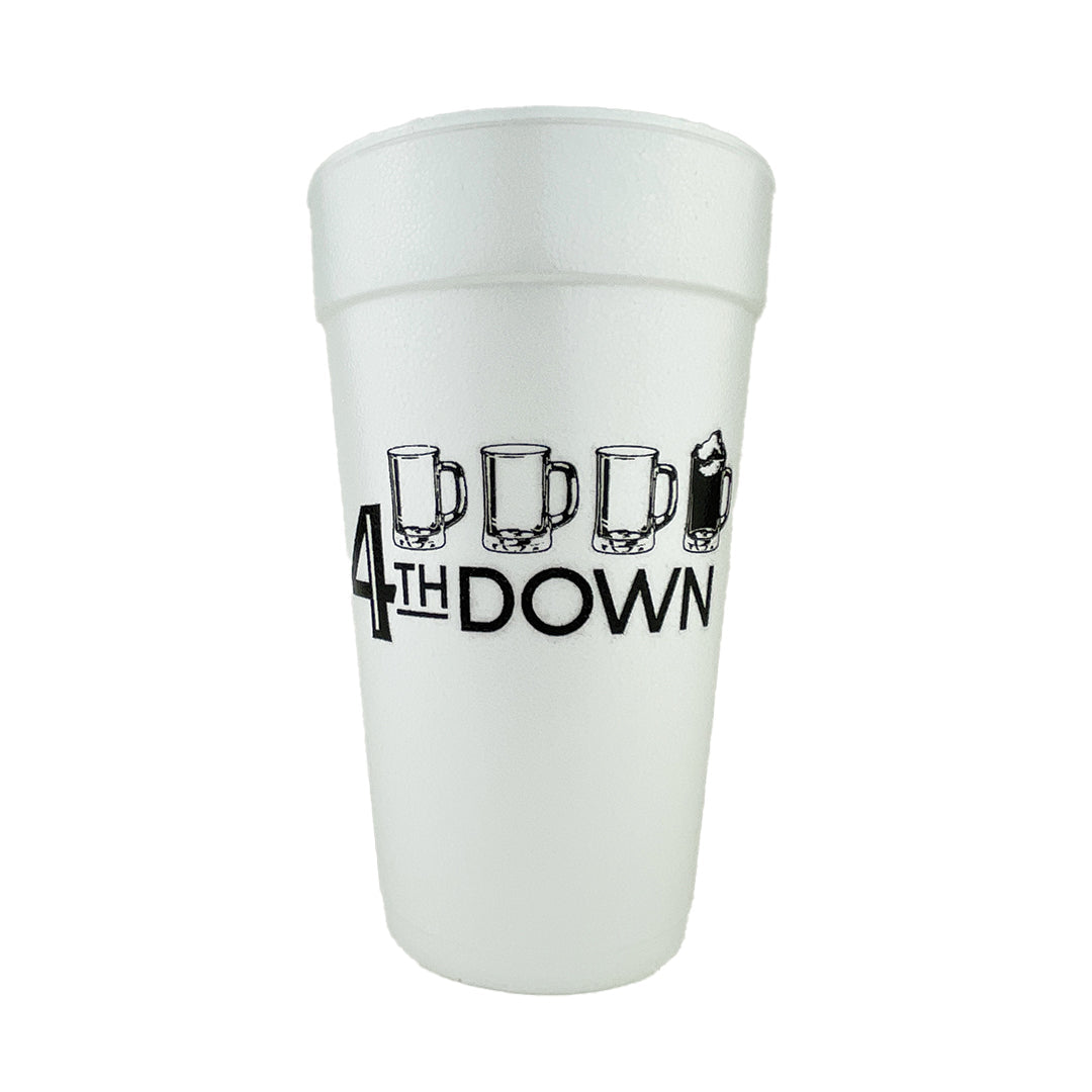 CUP-F-4THDN-18- 4th Down 20oz. Foam Cups | 10 pack