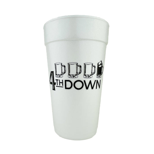 CUP-F-4THDN-18- 4th Down 20oz. Foam Cups | 10 pack