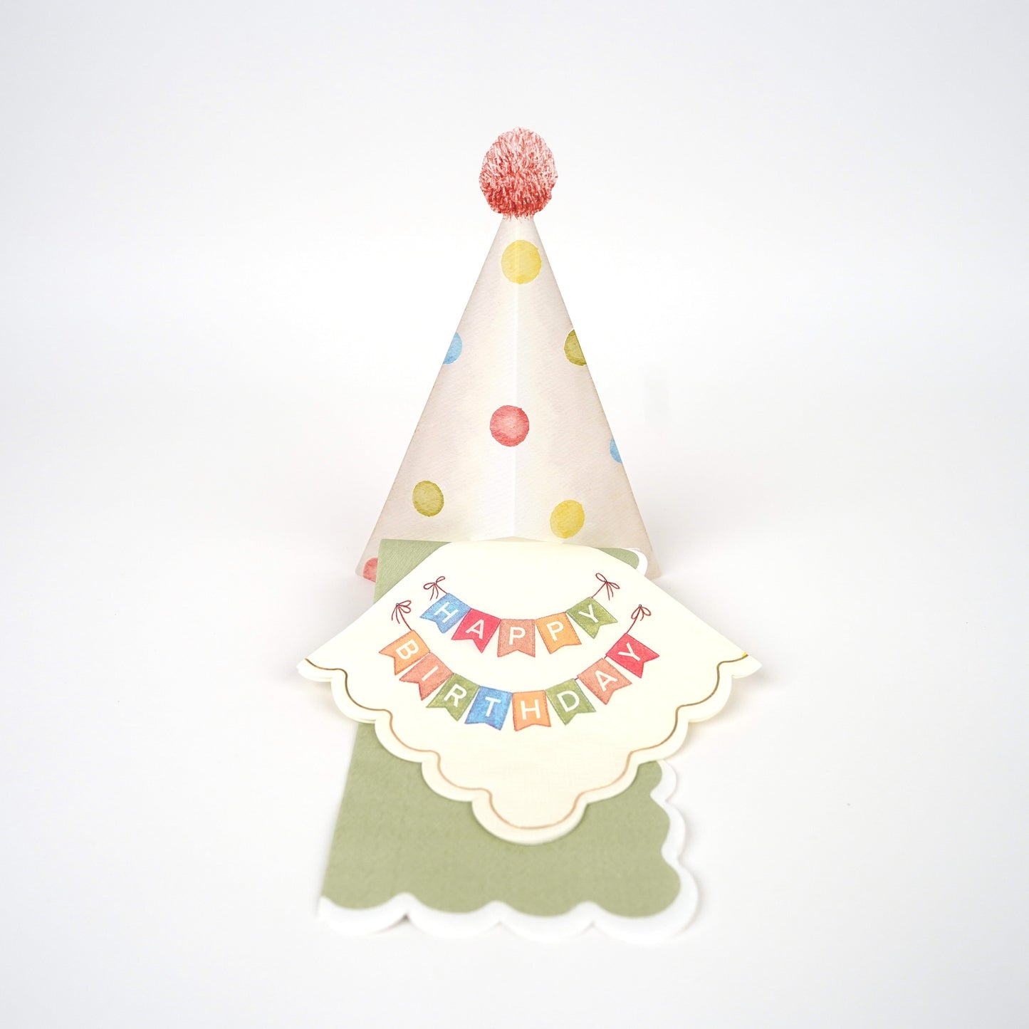 Paper Polka Dot Party Hat Napkin Holder