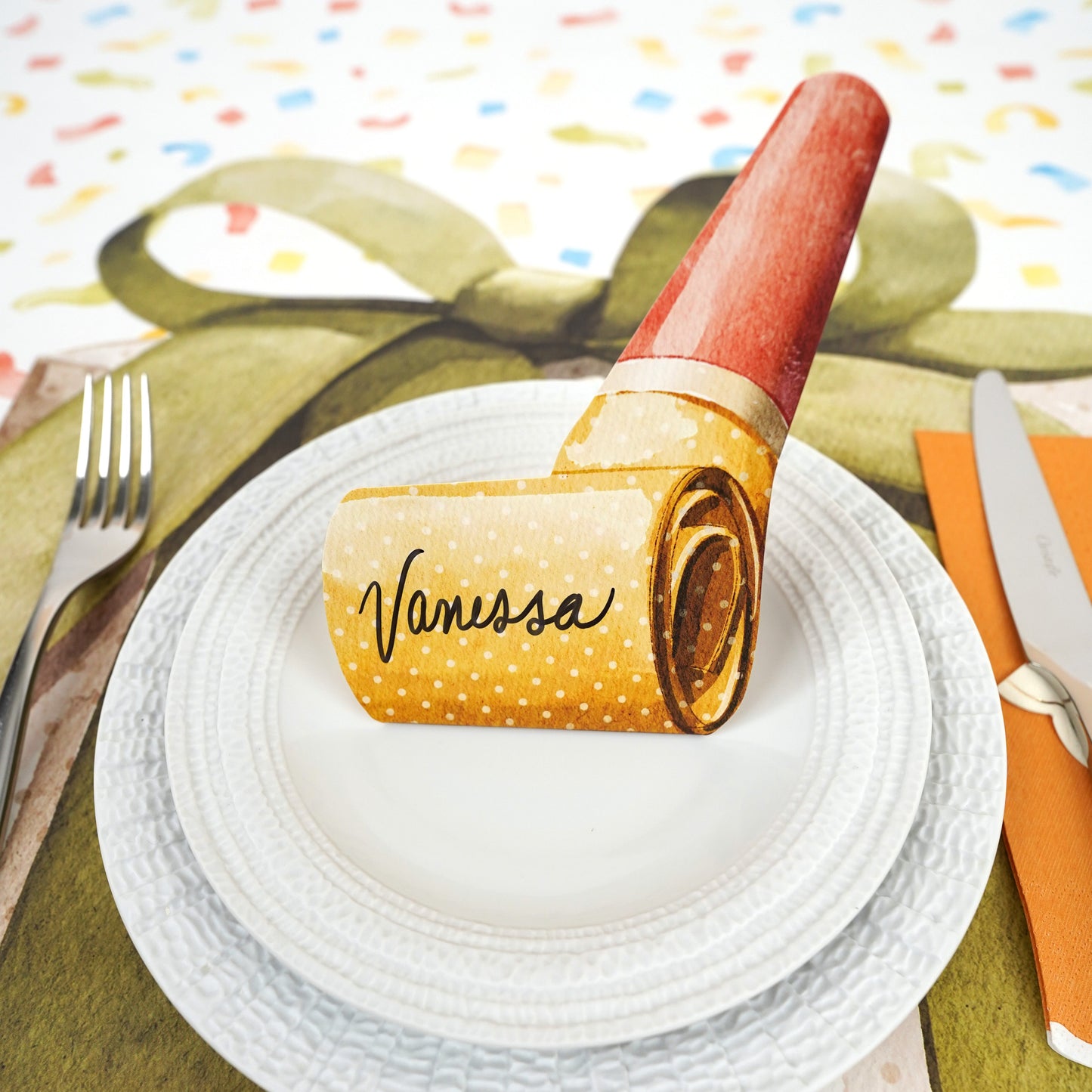 Party Blower Placecard Paper Table Accents