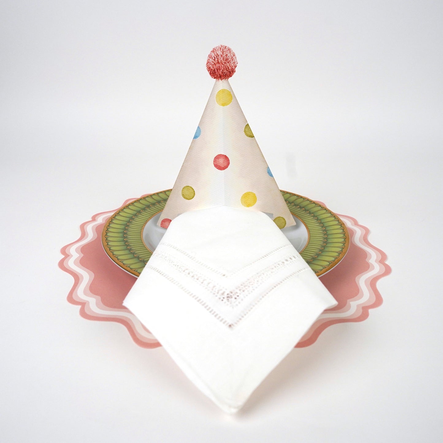 Paper Polka Dot Party Hat Napkin Holder