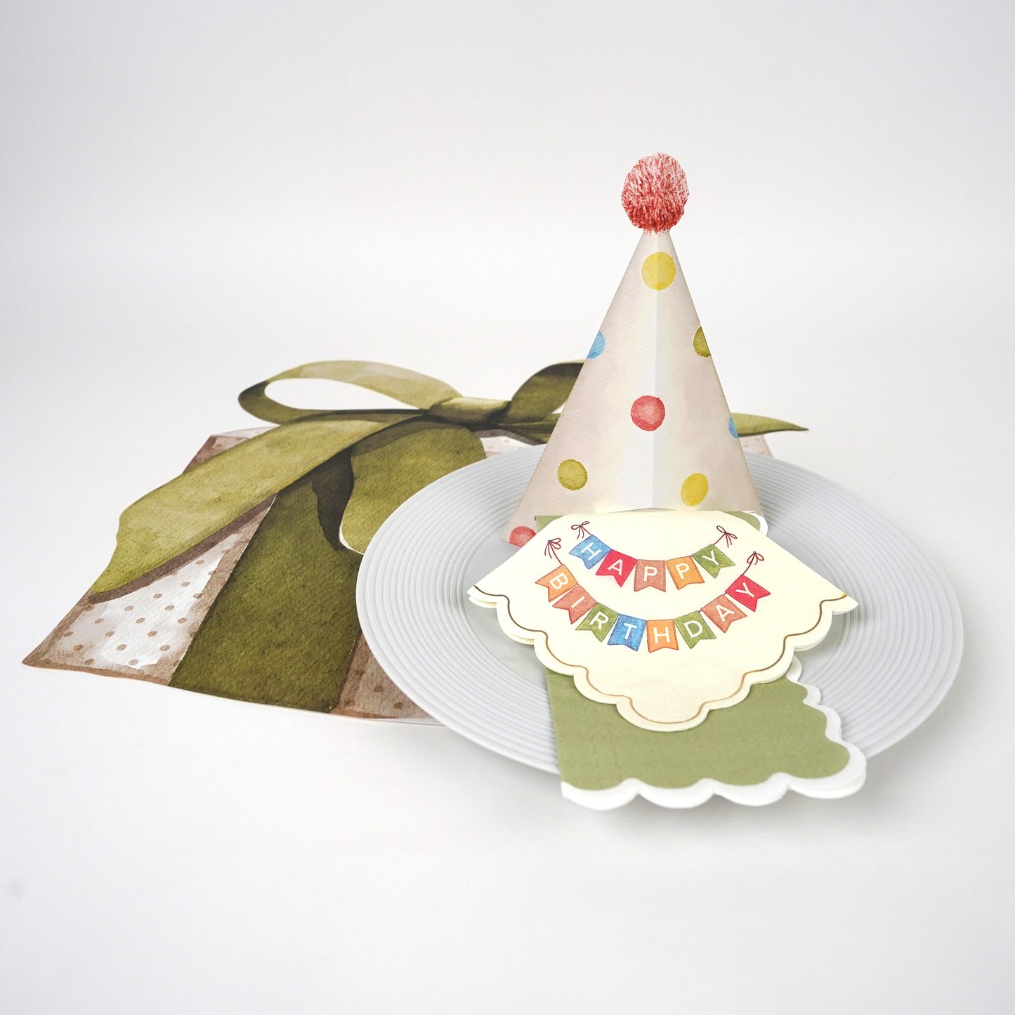 Paper Polka Dot Party Hat Napkin Holder