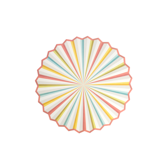 HB23-PL5- Burst of Color Fan Paper Placemat