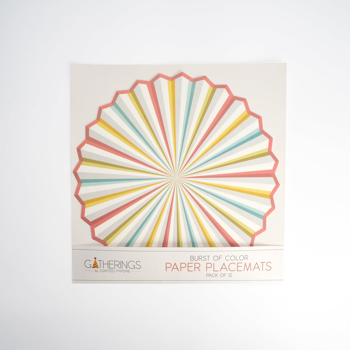 HB23-PL5- Burst of Color Fan Paper Placemat