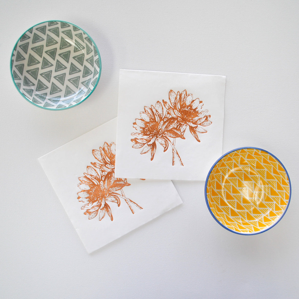 Copper Flower Beverage Napkins