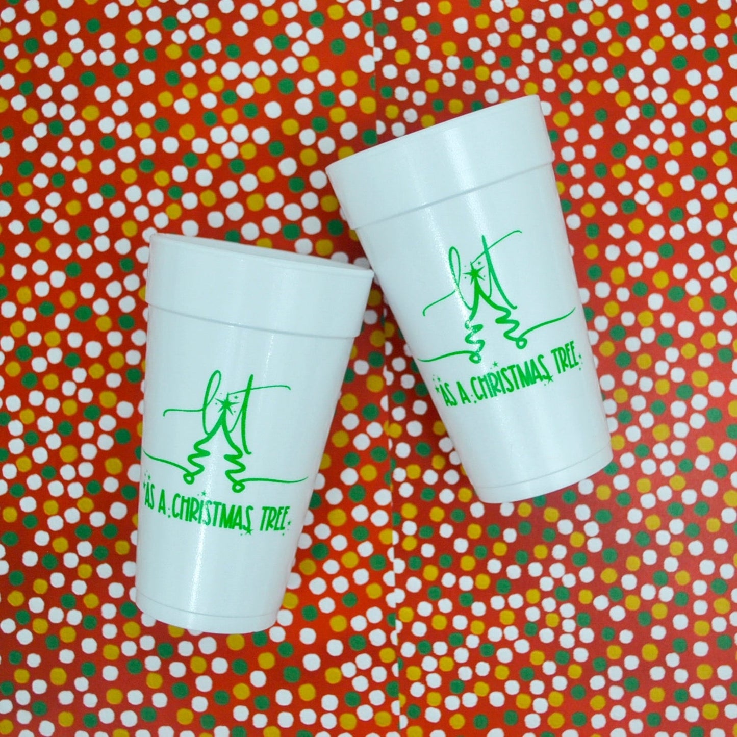 Lit Like a Christmas Tree 20oz. Foam Cups | 10 pack