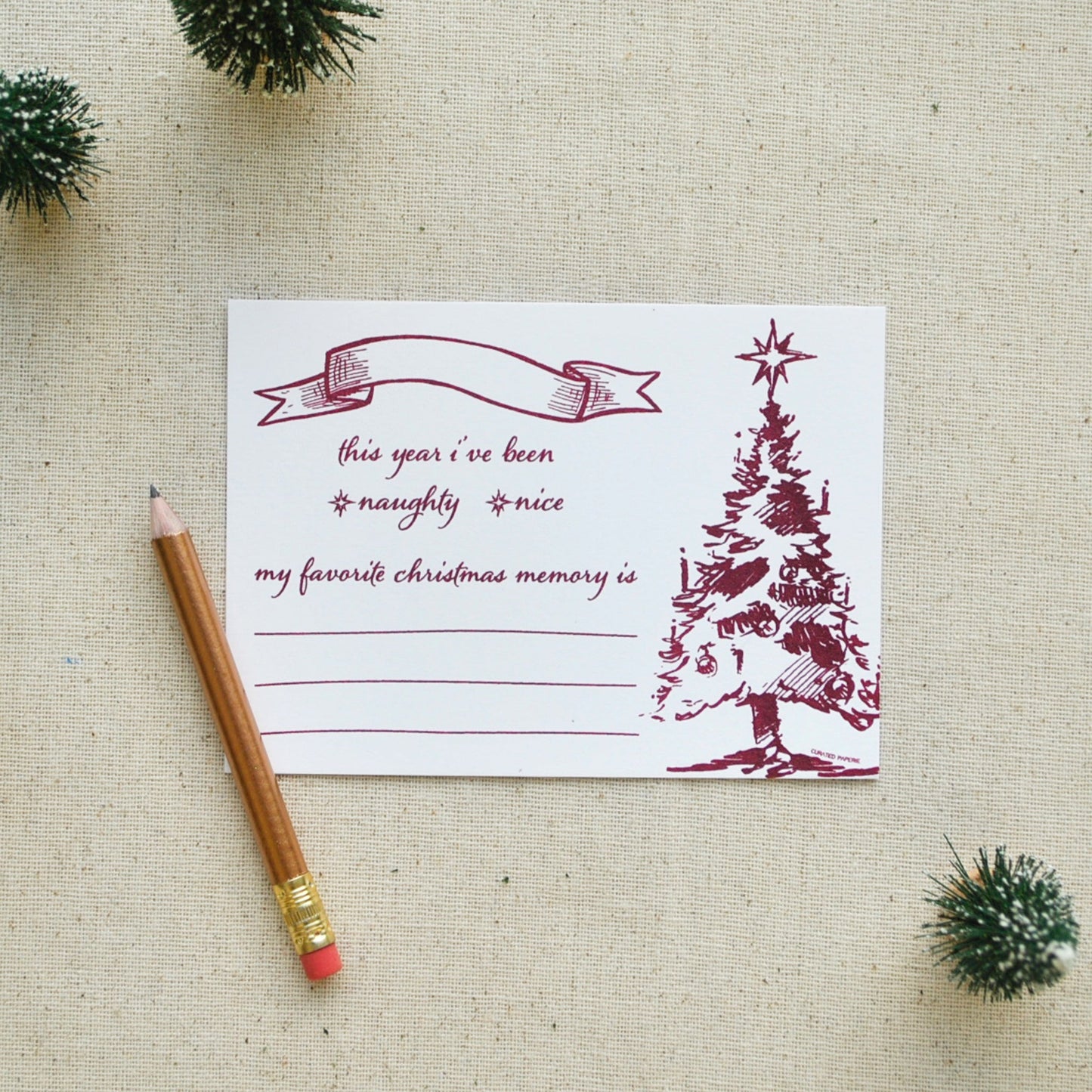 STAT-PC-XMASPENCL-652- Christmas Place Cards