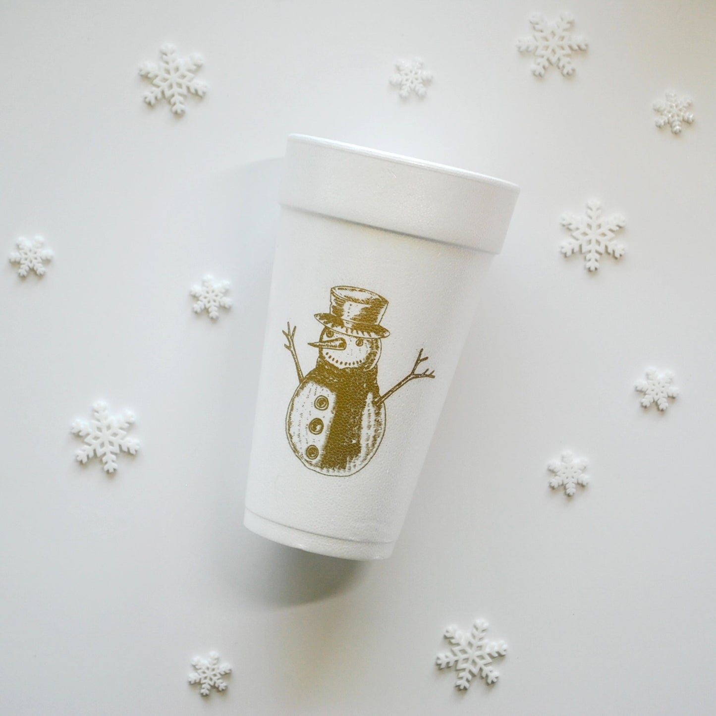 CUP-F-FROSTY-104- Frosty Snowman Christmas 20oz. Foam Cups | 10 pack
