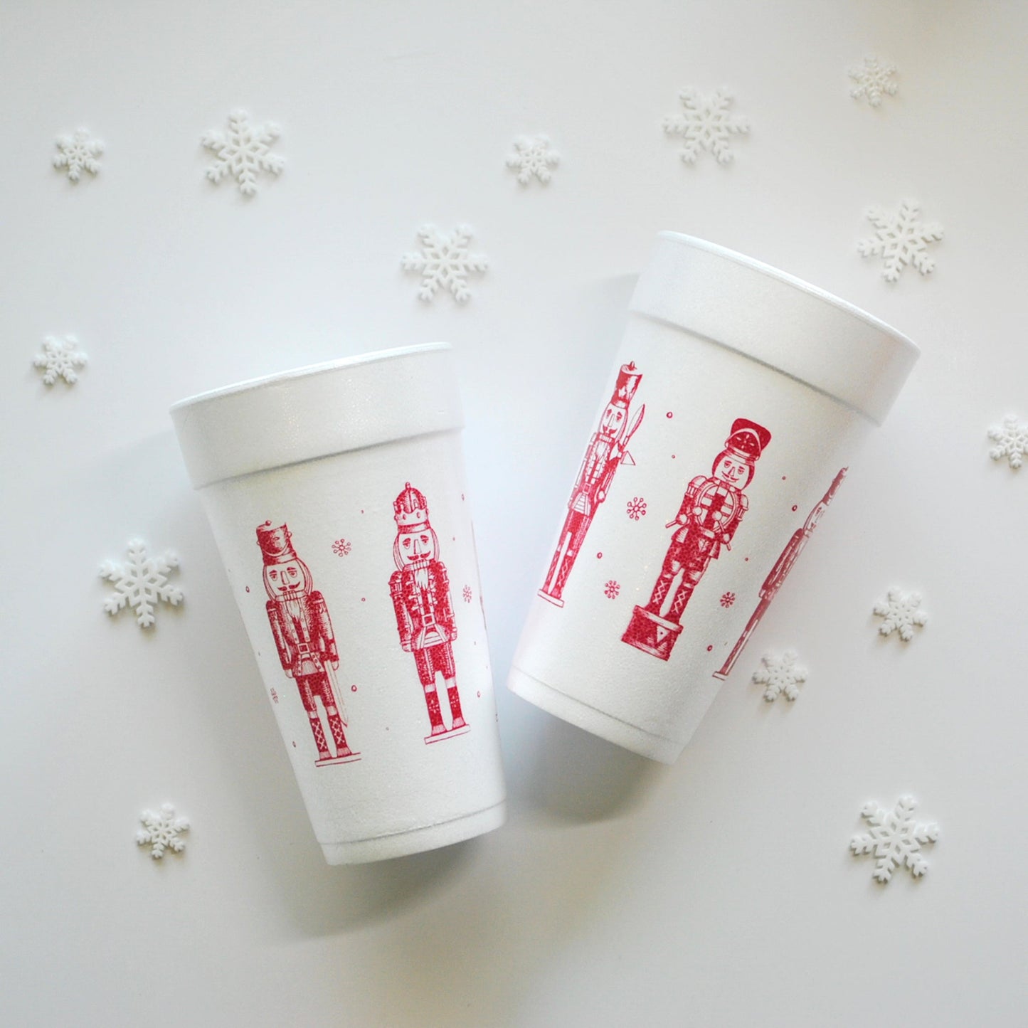 CUP-F-RDNUTCRK-106- Nutcracker Wrap 20oz. Foam Cups | 10 pack