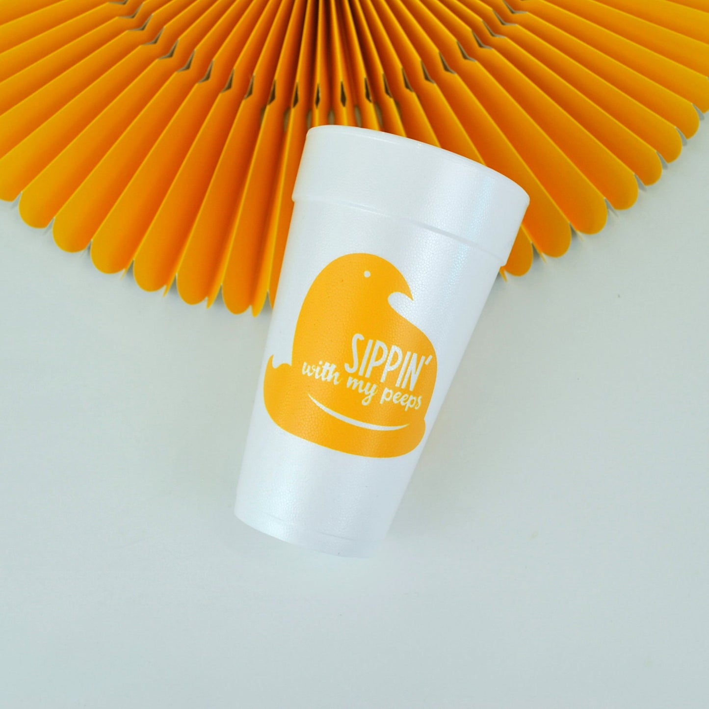 CUP-F-PEEPS-120- Sippin' with my Peeps 20oz. Foam Cups | 10 pack