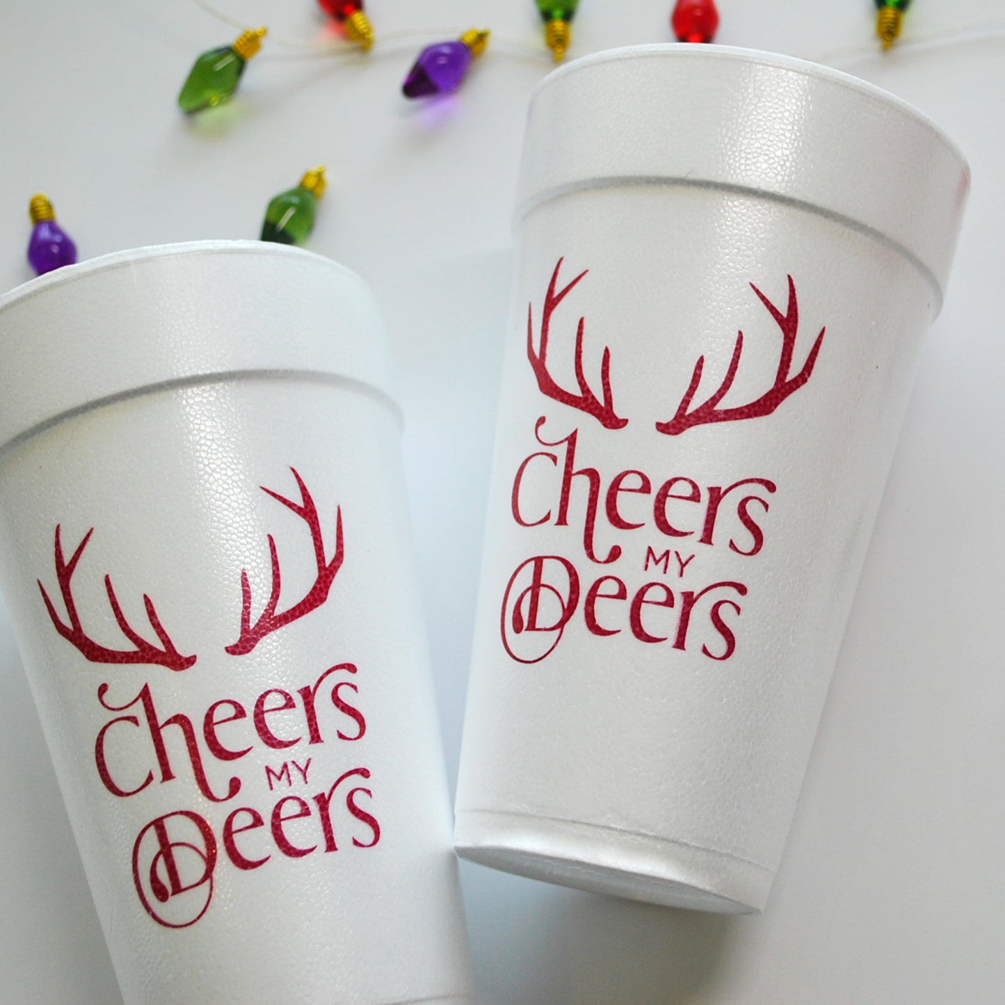 CUP-F-CHRSDEERS-101- Cheers my Deers 20oz. Foam Cups | 10 pack