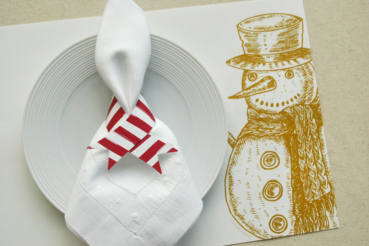 NAPRING-RDSTRIPE-179- Red Striped Napkin Rings