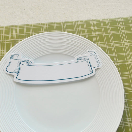 STAT-PC-TL-BANNER-182- Teal Banner Place Cards