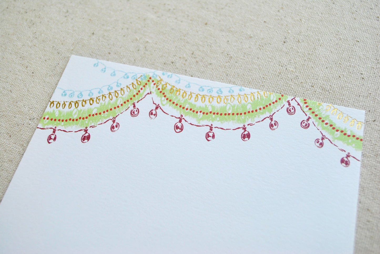 STAT-XMASGRLND-NTCRD-649- Christmas Garland Notecards