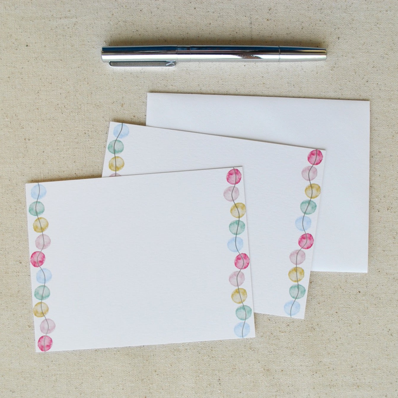 STAT-CLRFLDOT-NTECRD-671- Colorful Dotted Notecards