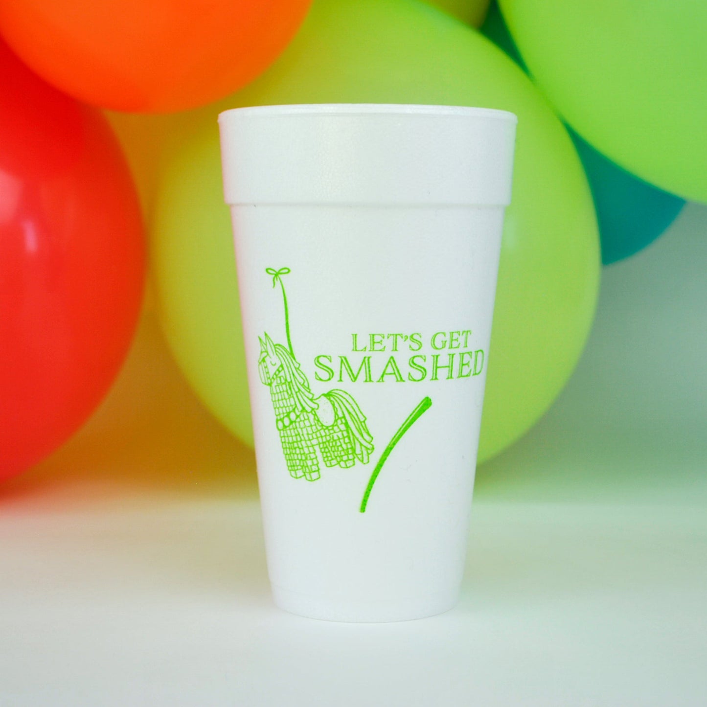 CUP-F-SMASHED-116- Let's get Smashed 20oz. Foam Cups | 10 pack