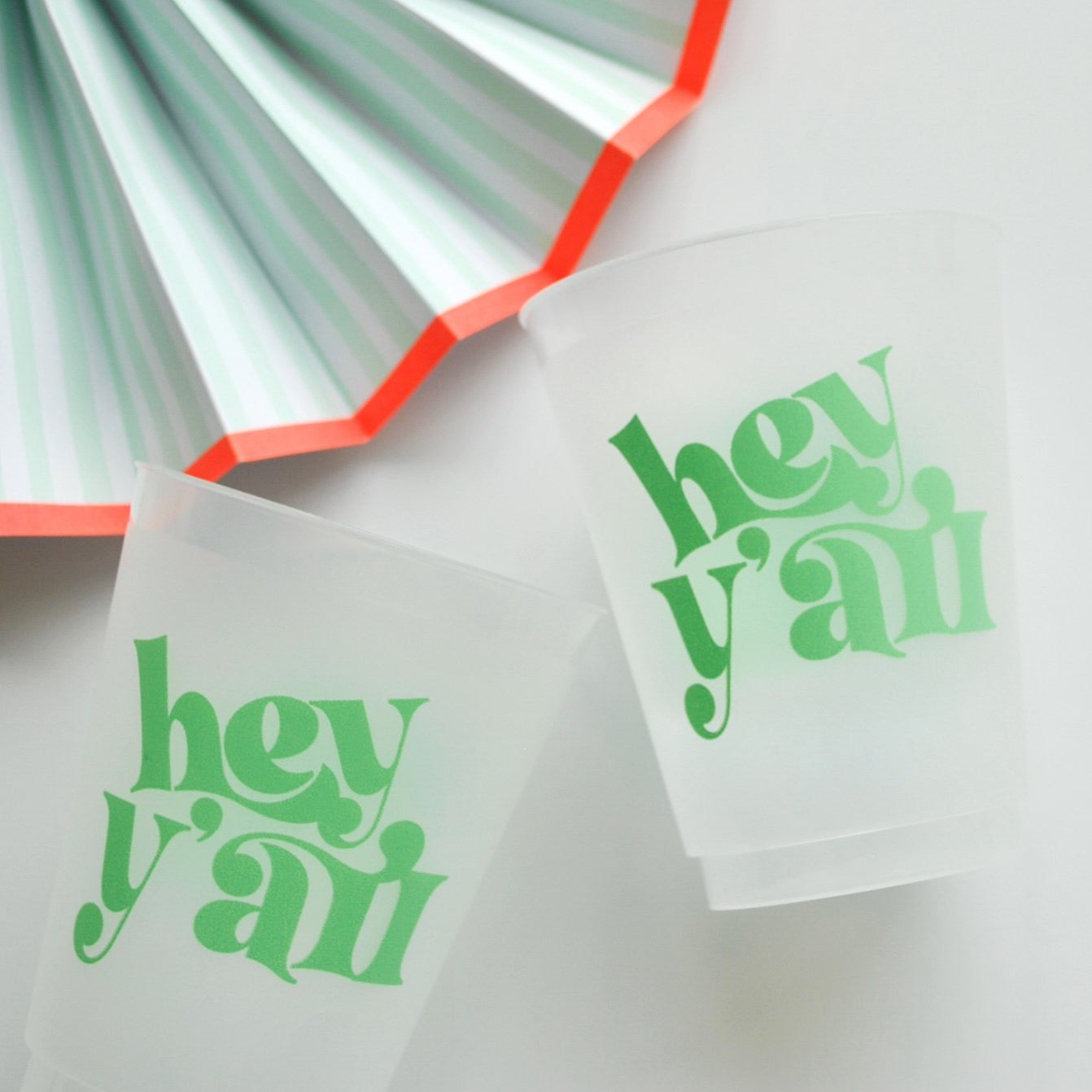 CUP-FF-YALLMINT-129- Hey Y'all Mint Reusable Frost Flex Cups