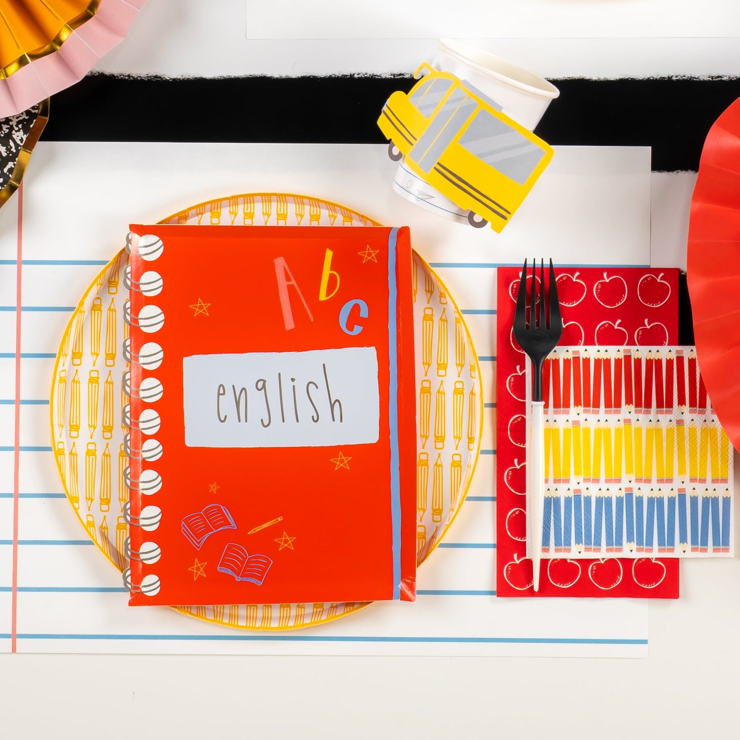 SCH25-CN2- Gatherings School Days Pencils Beverage Napkin