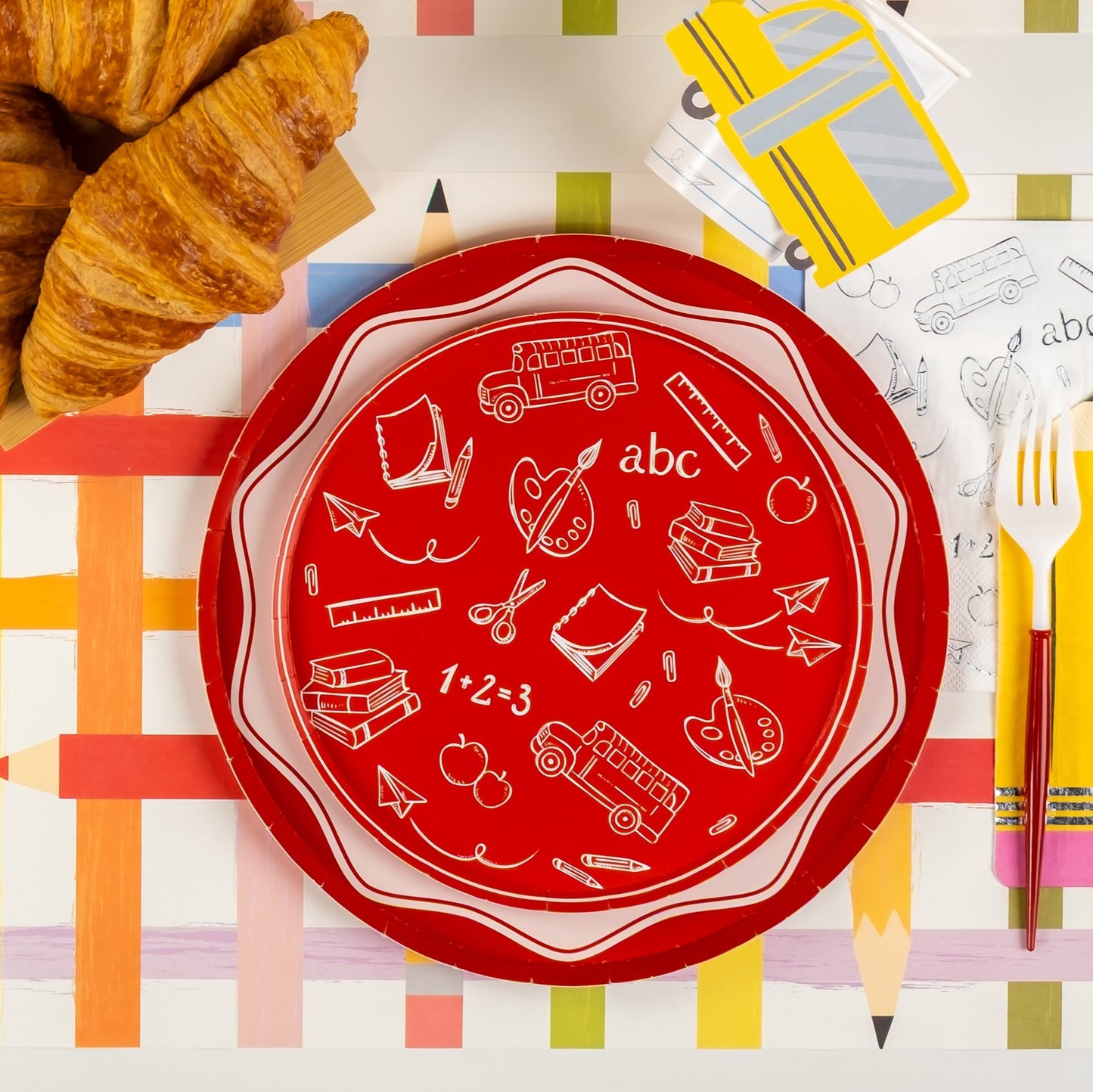 SCH25-PL3-Colorful Pencils Paper Placemats