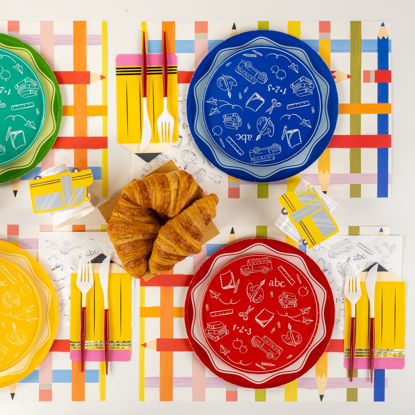 SCH25-PL3-Colorful Pencils Paper Placemats