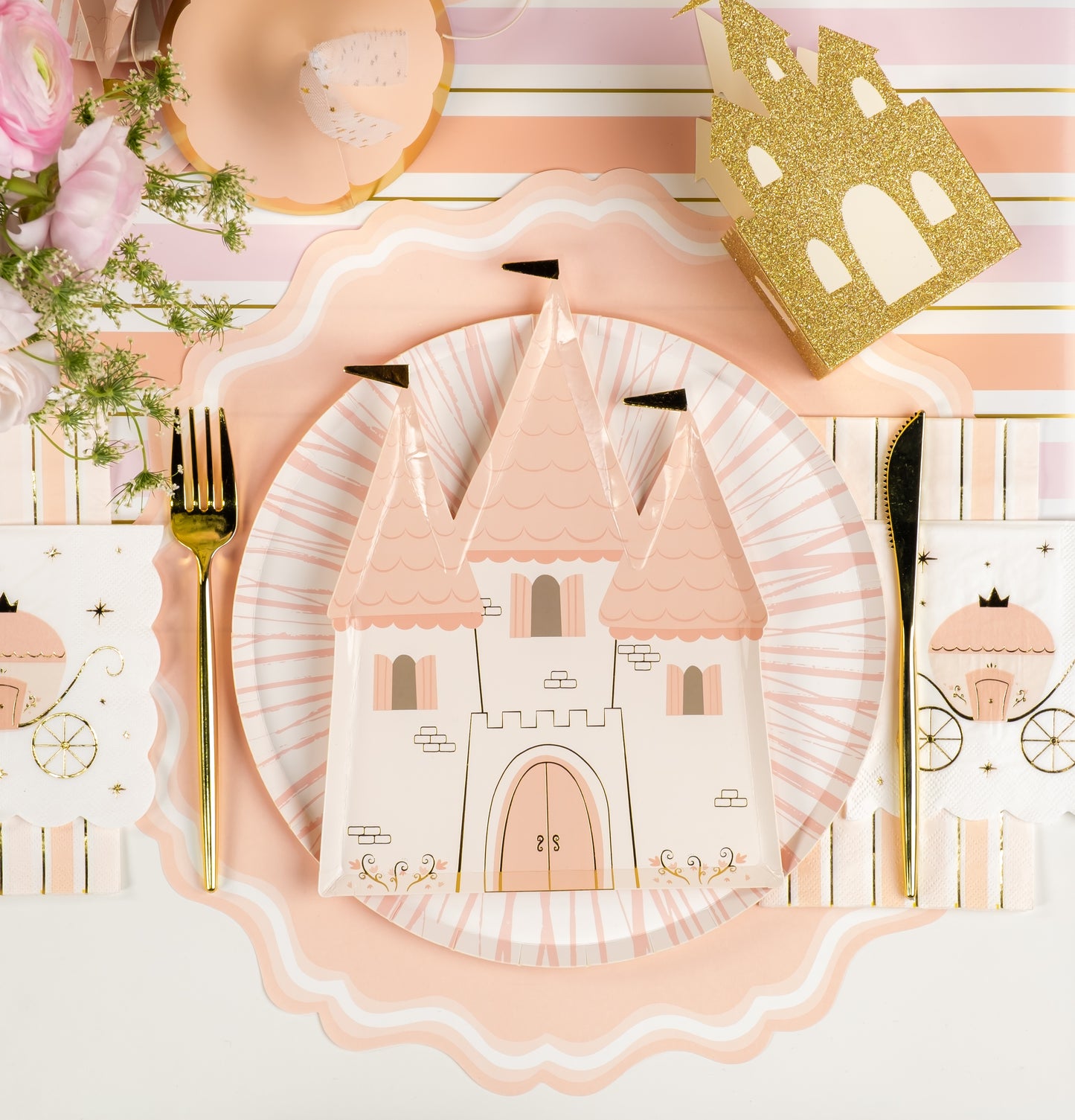 Pink Striped Guest Towels