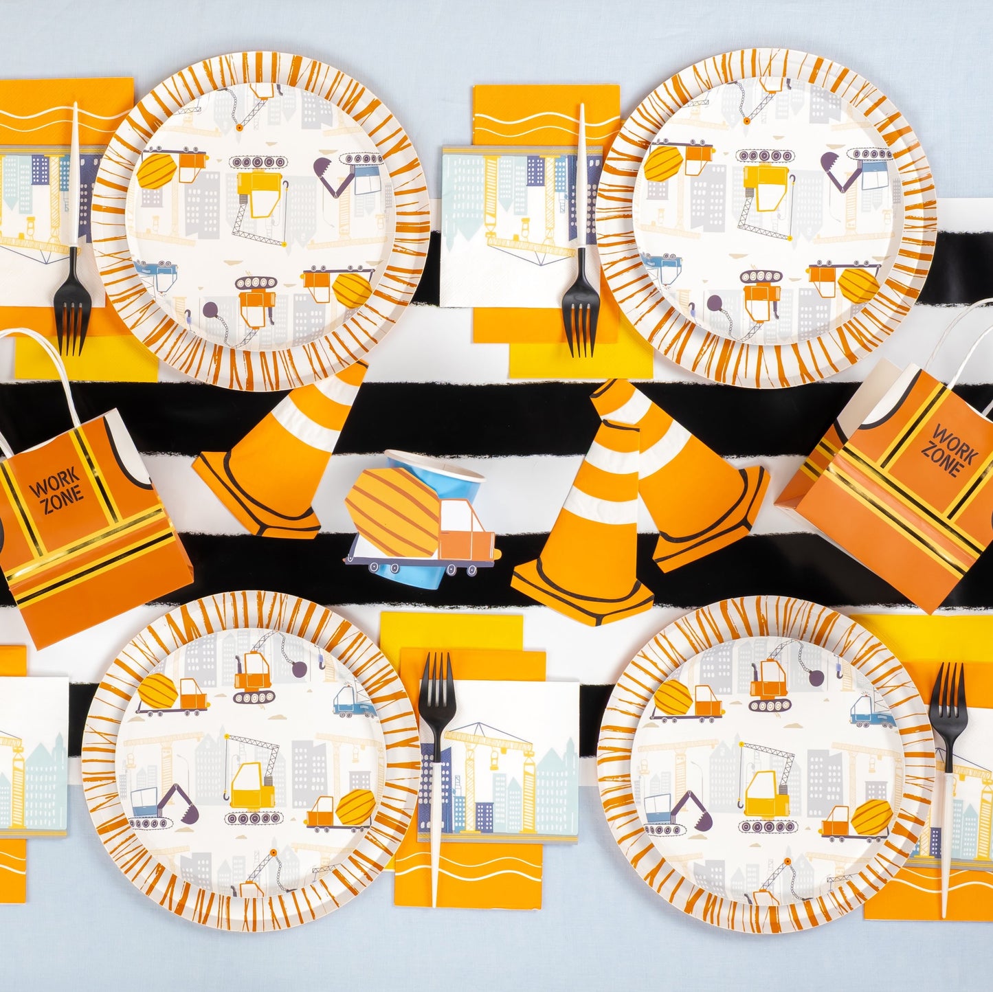 CONS25-DP2- Construction Dessert Plates