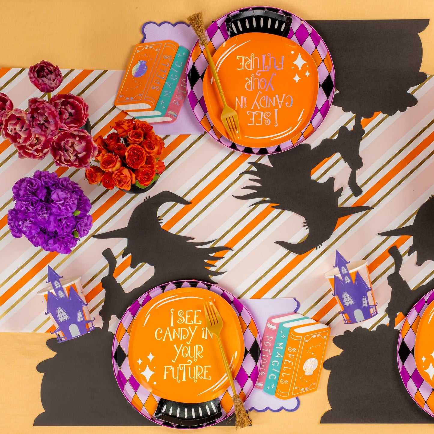 HAL25-DNP4-Halloween Diamond Dinner Plates