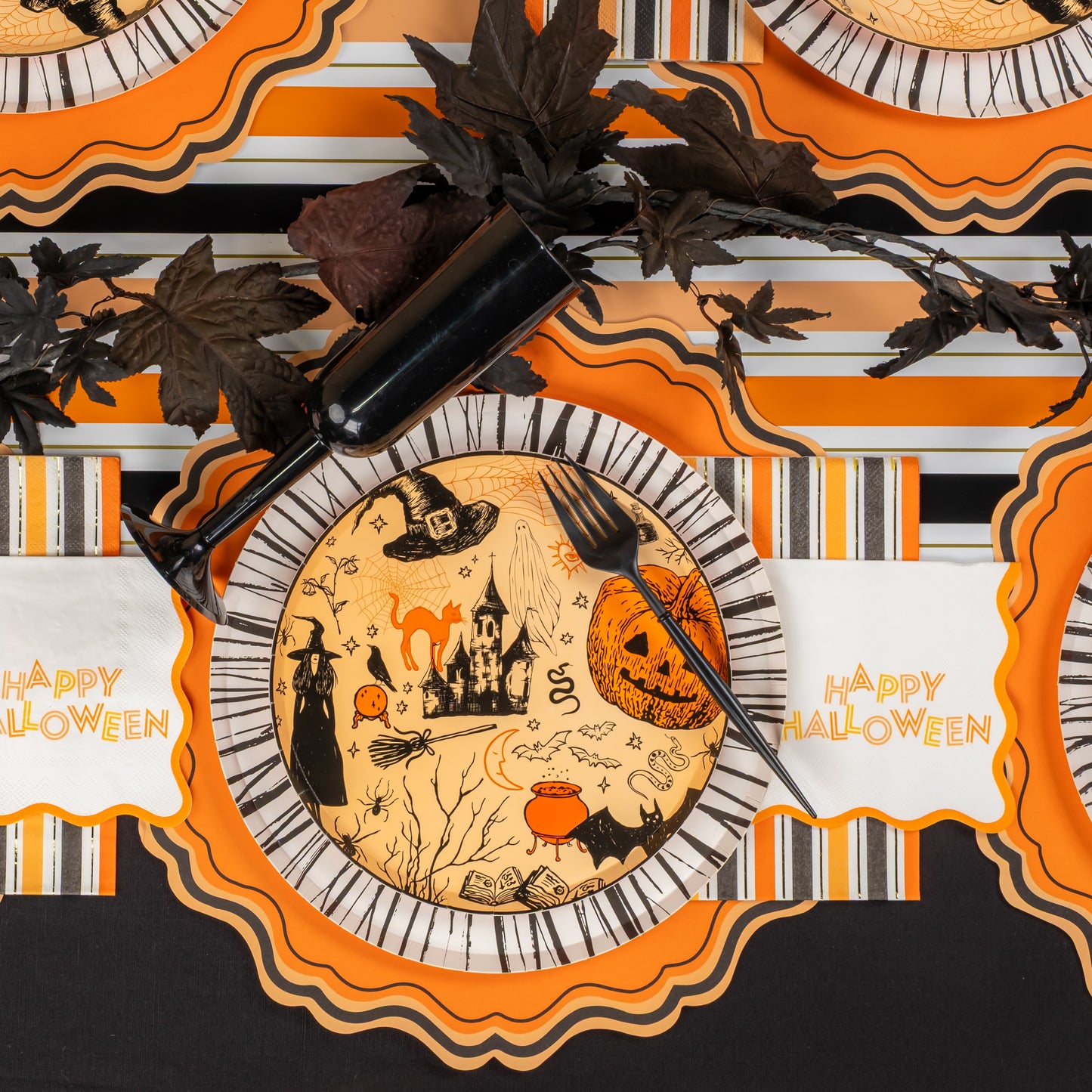 HAL25-CN4- Happy Halloween Cocktail Napkins