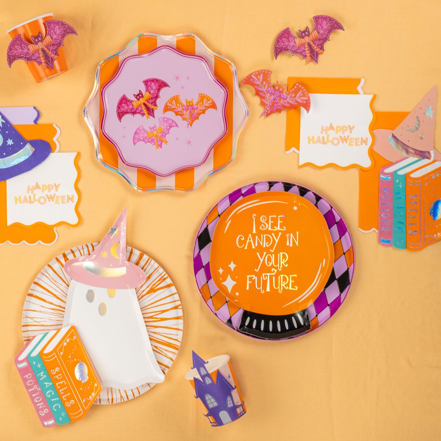 HAL25-CN4- Happy Halloween Cocktail Napkins