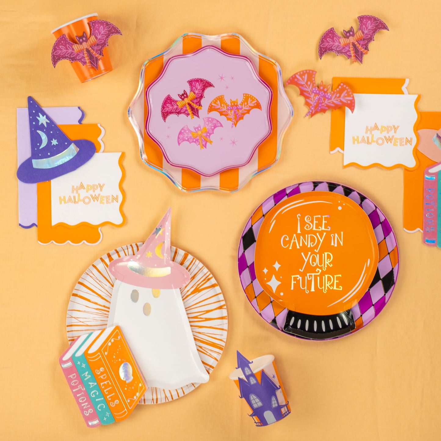 HAL25-AP1- Bats & Bows Accent Stickers