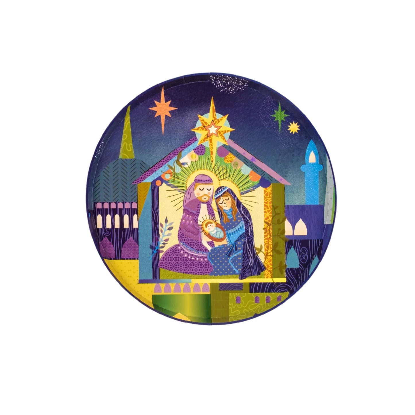 HOL25-DP10-Holy Family Nativity Small Plate-(PREORDER STARTS SHIPPING 08/15)