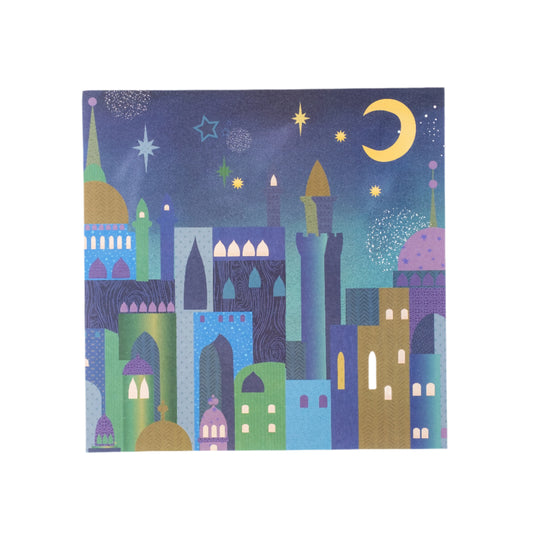HOL25-PL7-Nativity Cityscape Paper Placemats