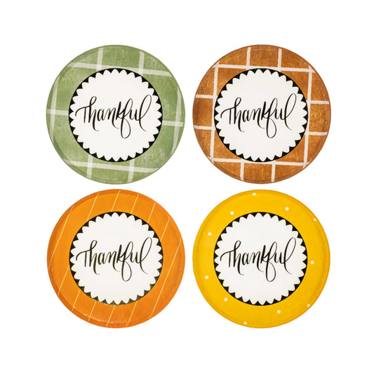 HAR25-DP3- Harvest Thankful Dessert Plates