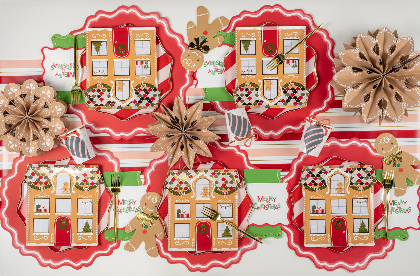 HOL25-PL6- Gingerbread Man Paper Placemats