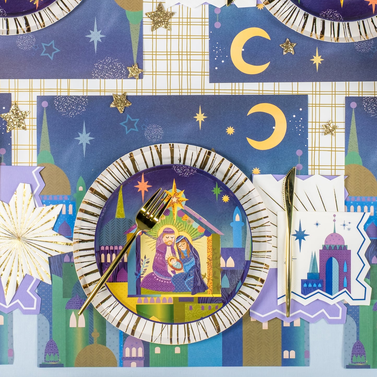 HOL25-CN8- Nativity Beverage Napkin-(PREORDER STARTS SHIPPING 08/15)
