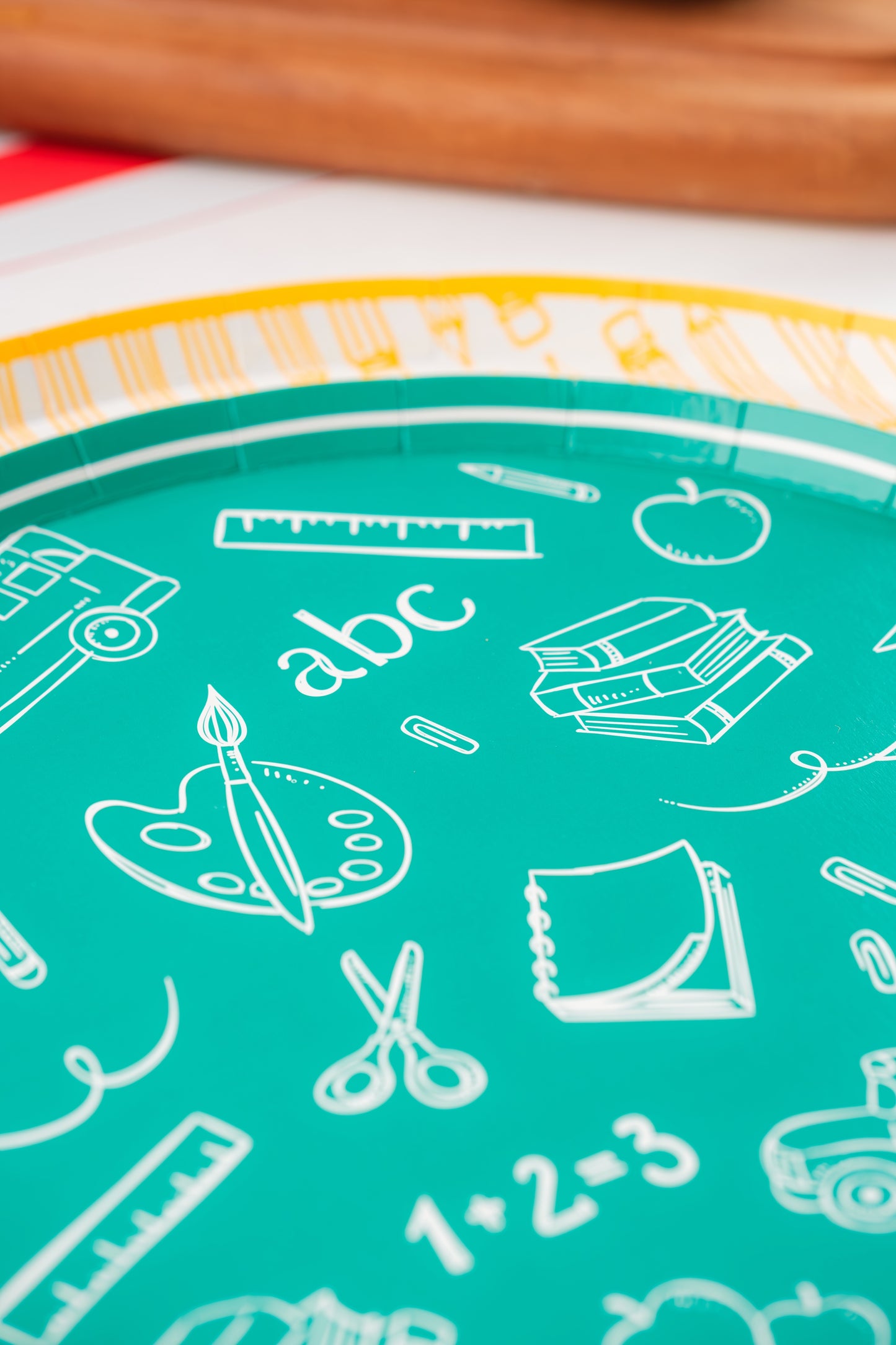 SCH24-DP1- School Days Assorted Icon Dessert Plates