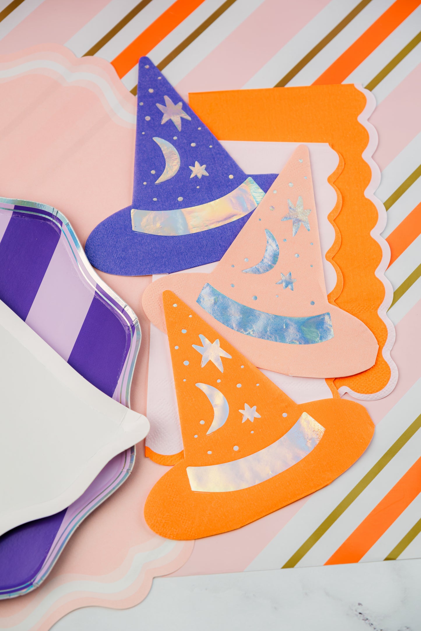 HAL24-CN1- Bewitching Hats Cocktail Napkins