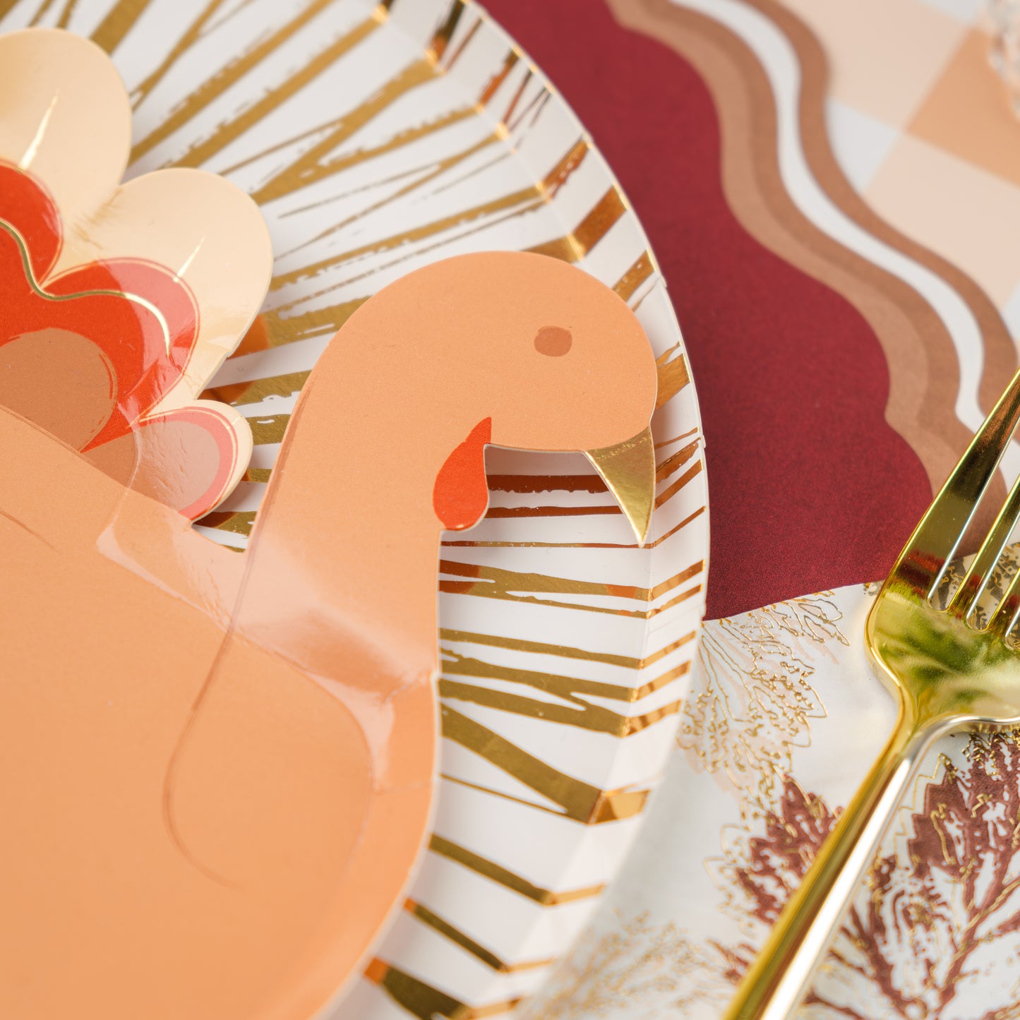 HAR24-DP2- Harvest Turkey Dessert Paper Plates