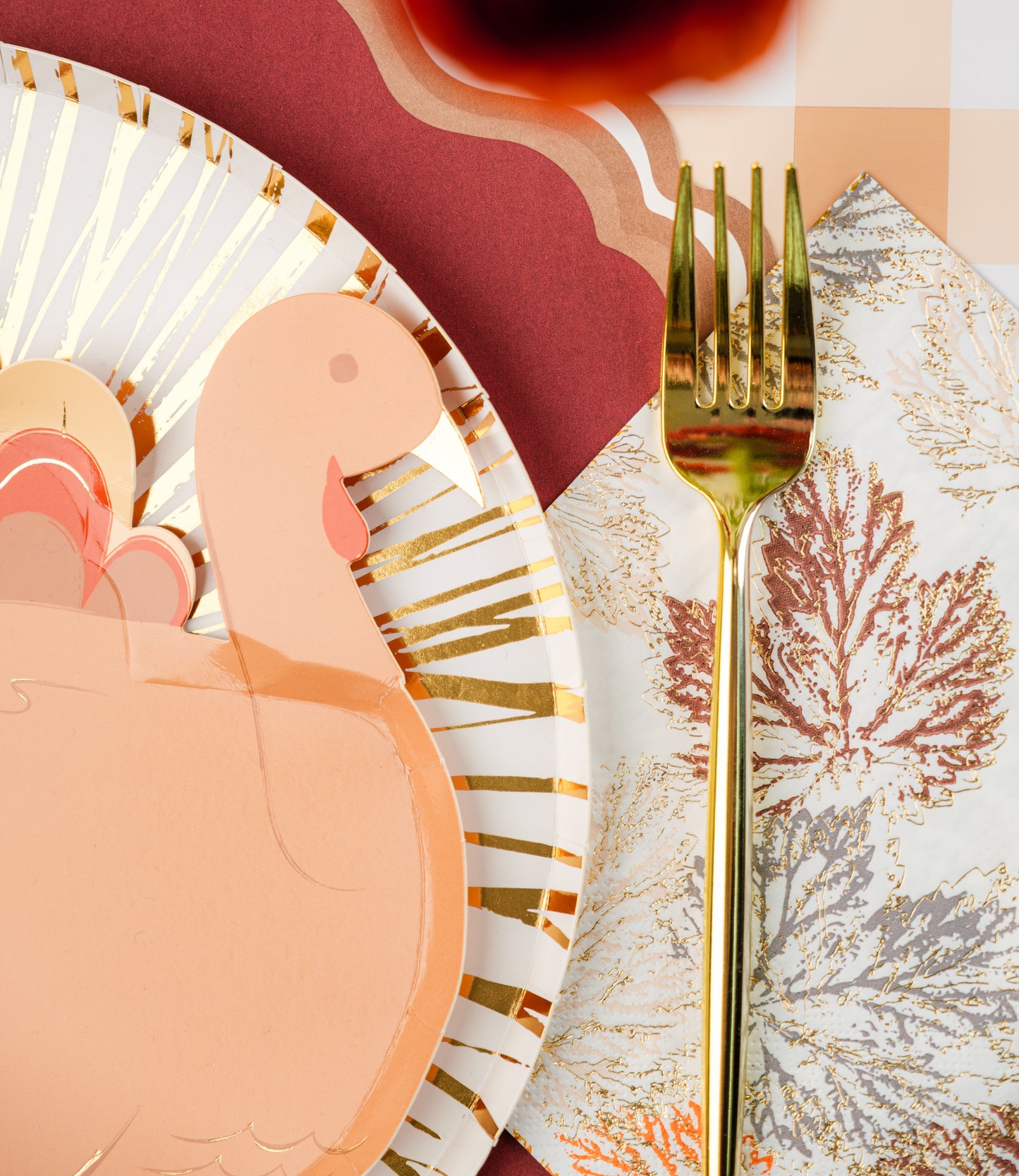 HAR24-DP2- Harvest Turkey Dessert Paper Plates