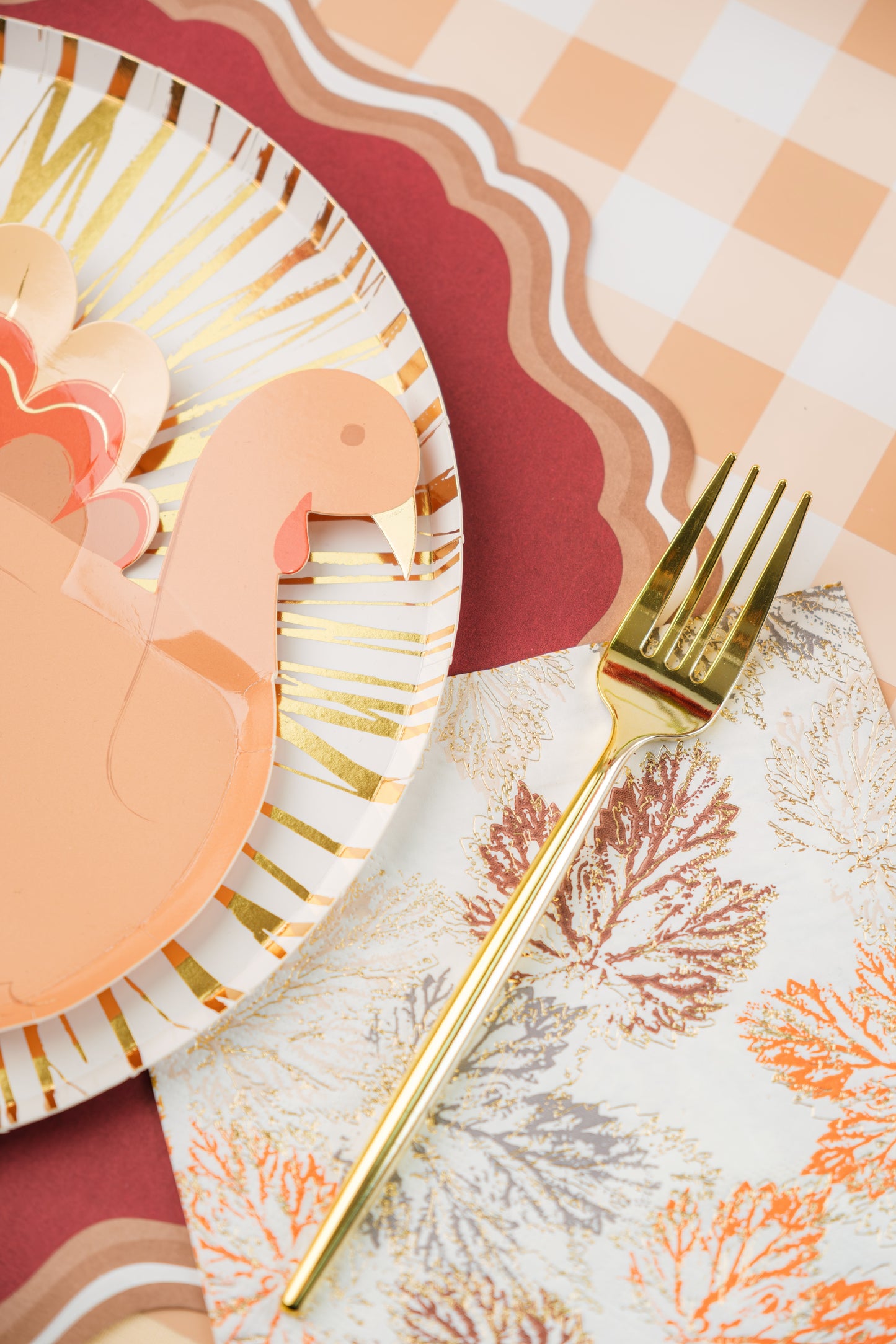 HAR24-DP2- Harvest Turkey Dessert Paper Plates