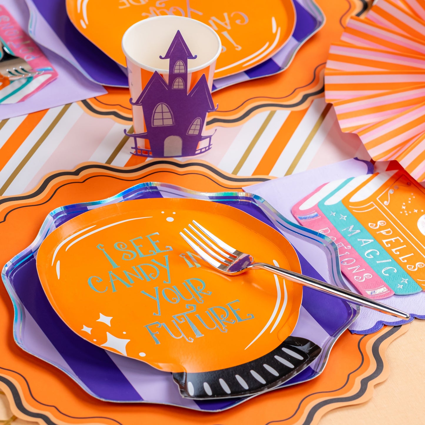 HAL25-CN3- Mystical Spell Book Napkins