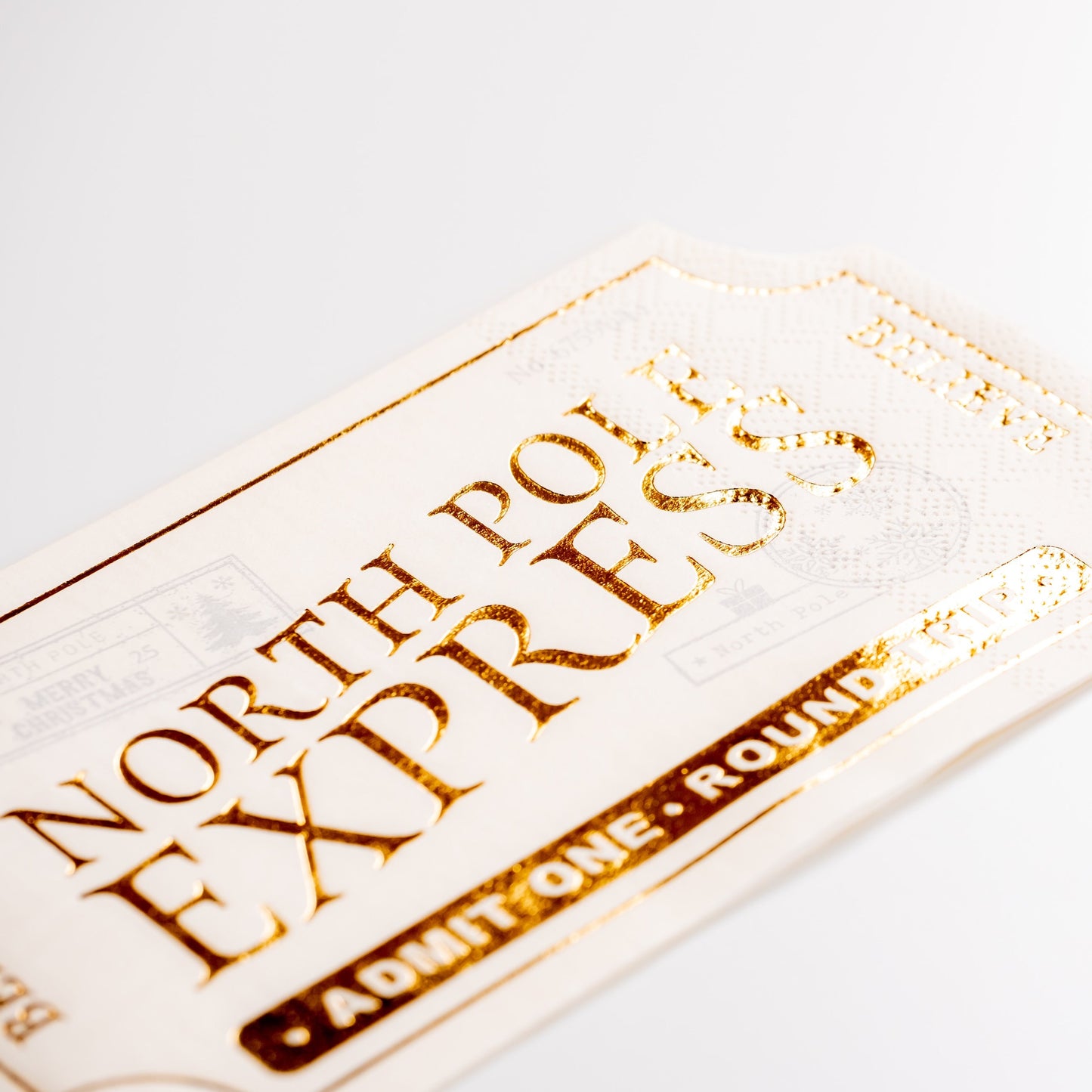 HOL25-CN9- North Pole Express Ticket Napkin
