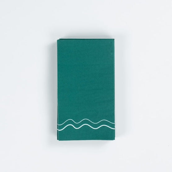 Dark Green Color Block Guest Towels- Ships January 26th