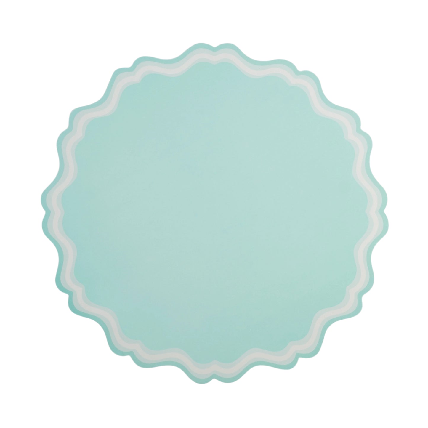MCL25-PL20- Mint Fancy Scallop Placemat