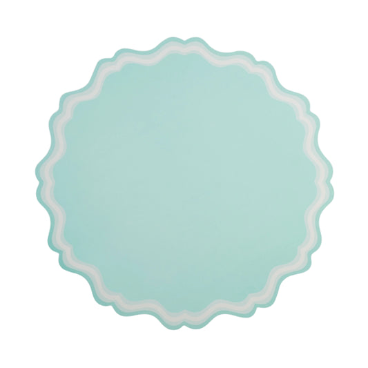 MCL25-PL20- Mint Fancy Scallop Placemat