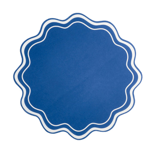 MCL25-PL18- Navy Wavy Scallop Placemat