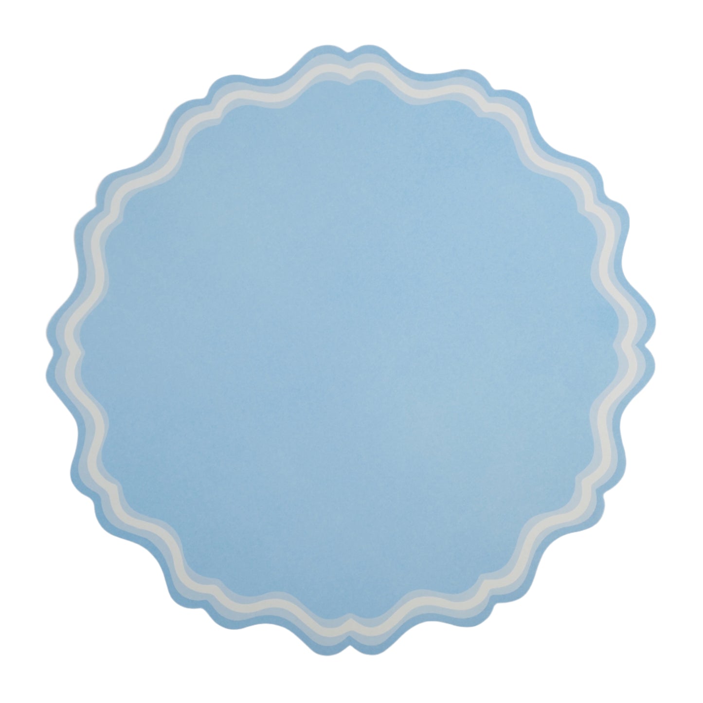 MCL23-PL3- Baby Blue Fancy Scallop Paper Placemats