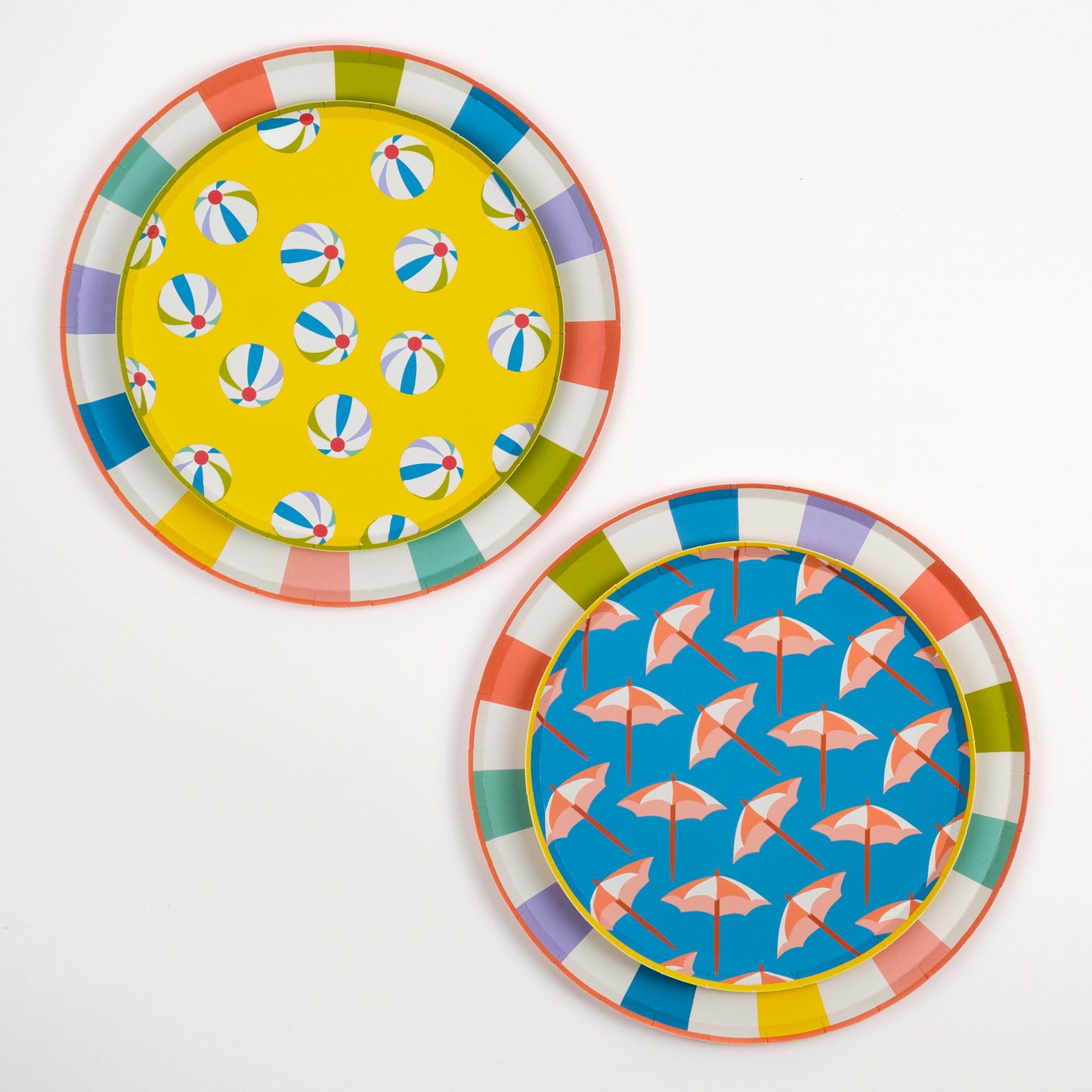 SUM25-DP2- Summer Fun Assorted Icon Dessert Plates