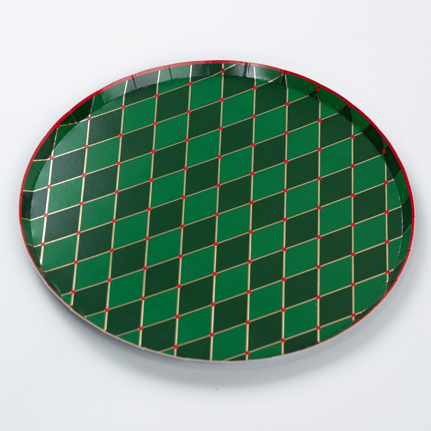 HOL25-DNP5- Green Diamond Dinner Plate