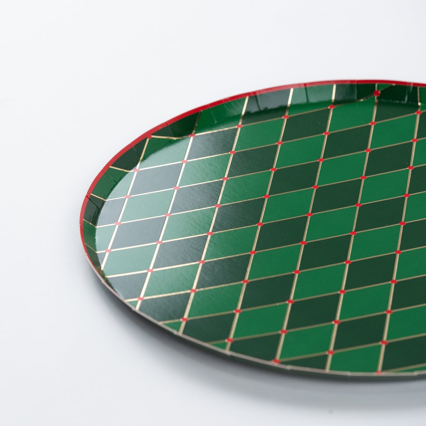 HOL25-DNP5- Green Diamond Dinner Plate